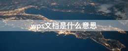 什么叫wps文档 wps文档是什么意思