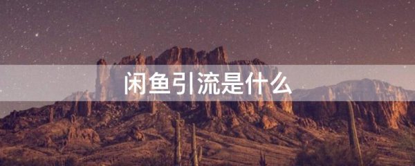 闲鱼引流是什么