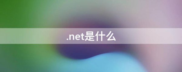 .net是什么