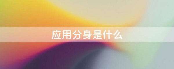 应用分身是什么