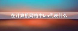 计算机网络中lan是指 在计算机网络中lan代表什么