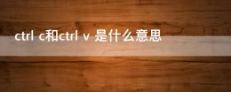 ctrl+v的作用是什么 ctrl c和ctrl v 是什么意思