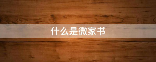 什么是微家书