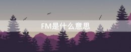 FM是什么意思 fm是什么意思骂人