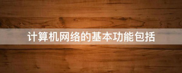 计算机网络的基本功能包括