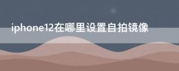 iphone12在哪里设置自拍镜像 iphone 自拍 镜像 如何设置在哪