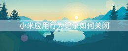 小米怎么看应用行为记录 小米应用行为记录如何关闭