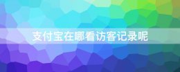 支付宝怎么看访客记录 支付宝在哪看访客记录呢