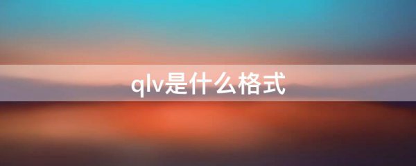 qlv是什么格式