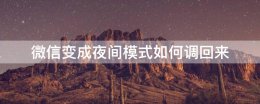微信变成夜间模式如何调回来 微信变成了夜间模式怎么改回来