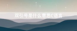 双引号是什么意思C语言 c++双引号和单引号的区别