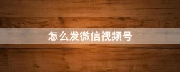 怎么发微信视频号 怎么发微信视频号长视频