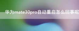 华为mate30pro自动重启怎么解决 华为mate30pro自动重启怎么回事呢