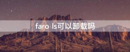 faro ls可以卸载吗