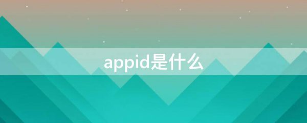 appid是什么