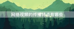 网络视频特点包括 网络视频的传播特点有哪些