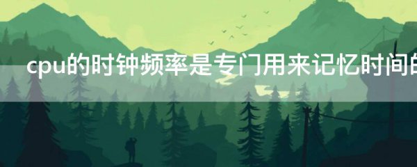 cpu的时钟频率是专门用来记忆时间的吗