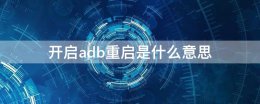 开启adb重启啥意思 开启adb重启是什么意思