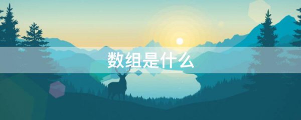 数组是什么