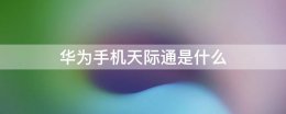 华为手机天际通是什么 华为手机天际通是什么意思