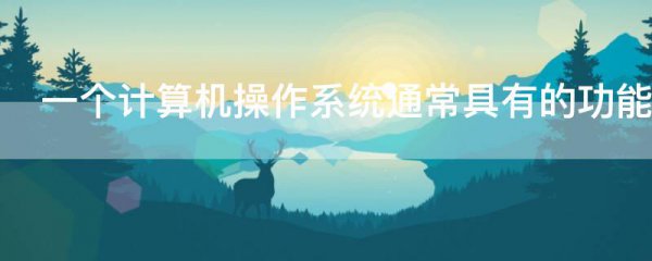 一个计算机操作系统通常具有的功能模块是