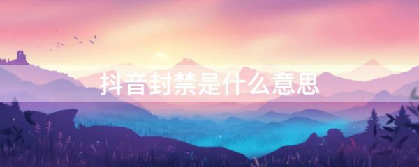 抖音封禁是什么意思
