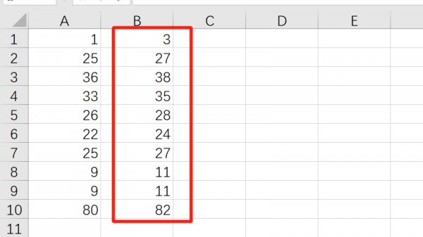excel一列全部加一个数 excel如何将一列数加上另一个数