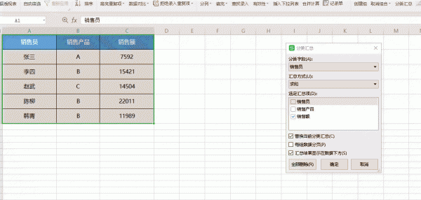 Excel表格怎么分类汇总 excel表格如何进行分类汇总