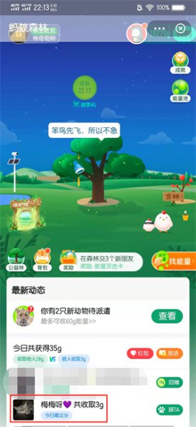 蚂蚁森林浇水在哪里按 蚂蚁森林给自己浇水怎么浇