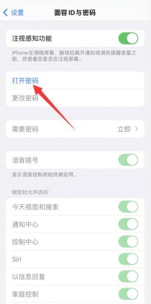 苹果手机如何设置开机密码