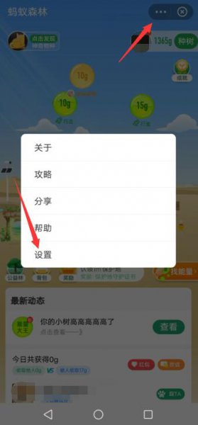 支付宝能量提醒在哪里设置