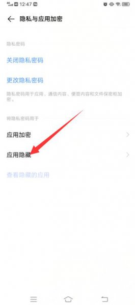 应用隐藏在哪里设置
