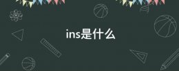 ins全称 ins全称小写