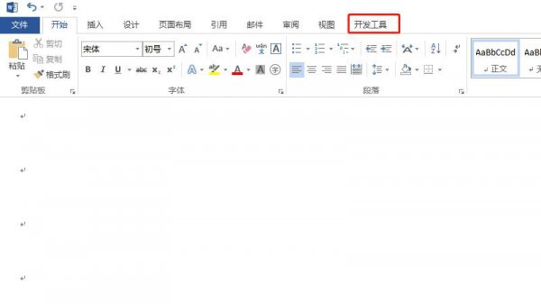 word开发工具选项卡在哪