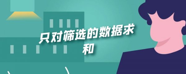 只对筛选的数据求和