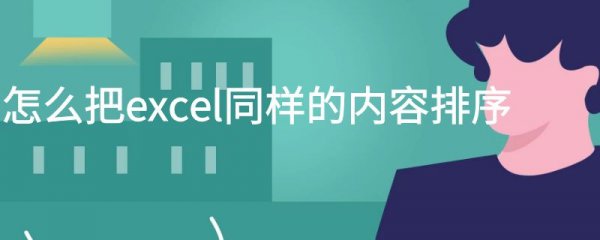 怎么把excel同样的内容排序