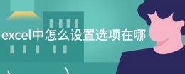 excel设置在哪里 excel中怎么设置选项在哪