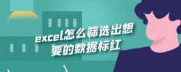 如何把标红的筛选出来 excel怎么筛选出想要的数据标红