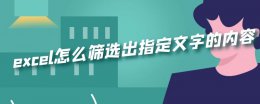 怎么筛选特定文字 excel怎么筛选出指定文字的内容