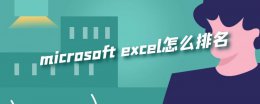 microsoft excel怎么排名