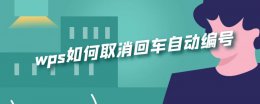 wps如何取消回车自动编号 wps怎么取消回车后自动编号