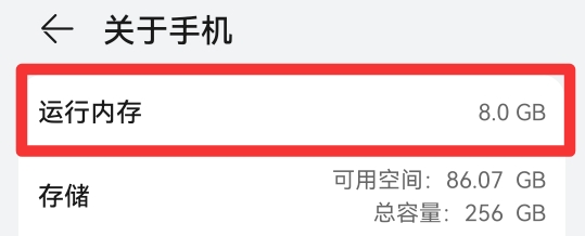 运行内存怎么看