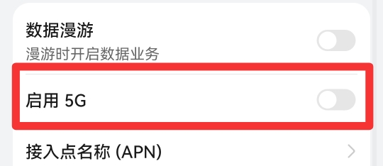 华为p40的5g开关不见了