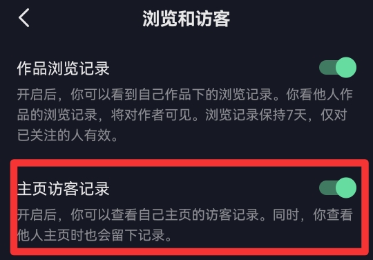 抖音主页访客设置在哪里