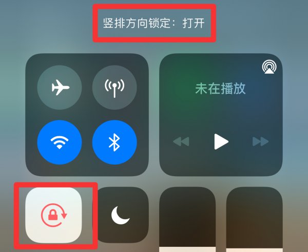 苹果手机如何设置不横屏