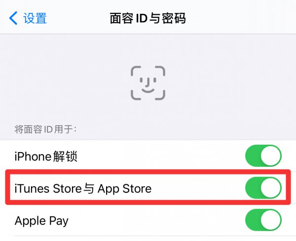 appstore怎么开启面容下载