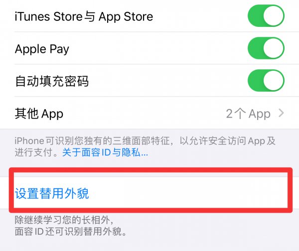 苹果替用外貌是可以两个面容吗