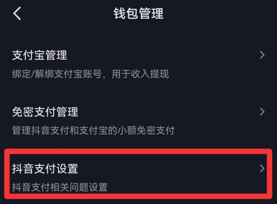 抖音支付密码在哪里设置