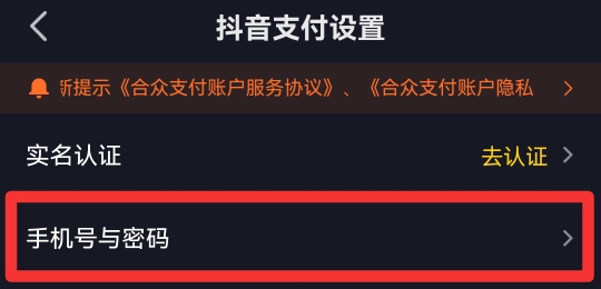 抖音支付密码在哪里设置