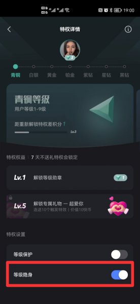 快手怎么关闭自己等级
